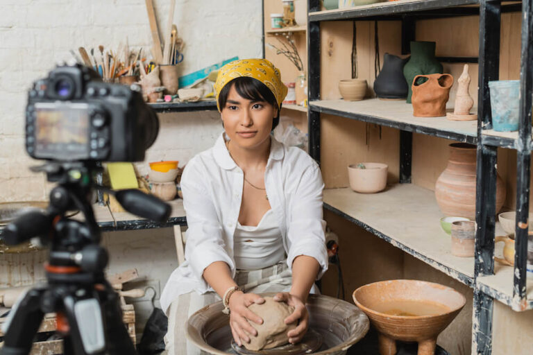 Content Creator Making Pottery Copy