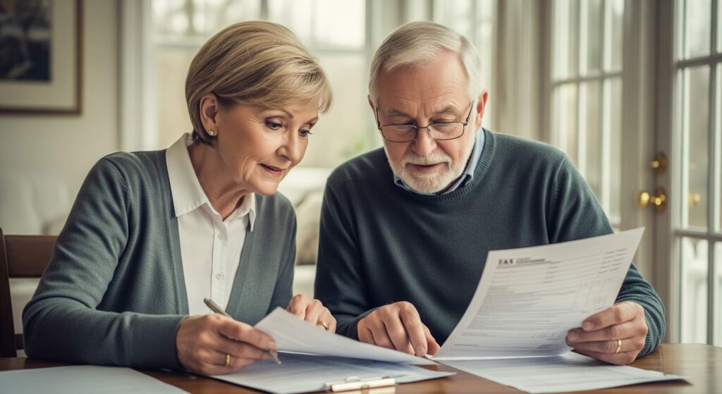 Retired Couple Reviewing the One Big Beautiful Bill Act for Tax Changes