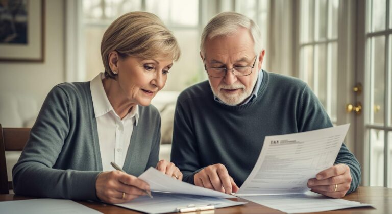 Retired Couple Reviewing the One Big Beautiful Bill Act for Tax Changes